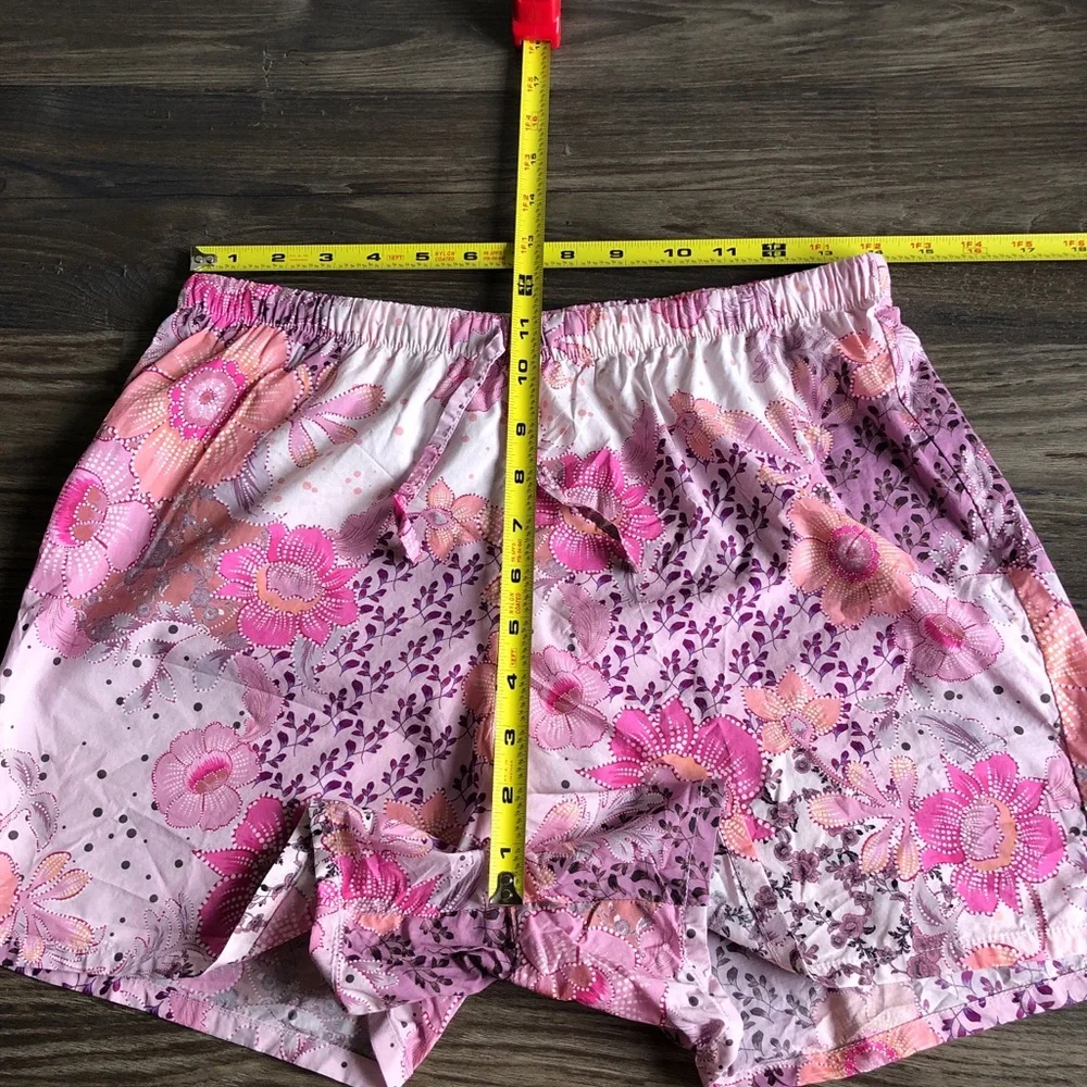 The Cat’s Pajamas Piper Luxe Cotton Shorts Pink Floral Print Medium